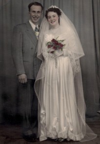 1950 John &amp; Elsie wedding (color)